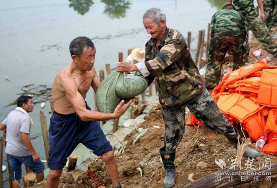 軍民協(xié)防，保衛(wèi)家園。20160713省武警部隊(duì)馳援高橋河河頭村截流港潰口。_副本.jpg